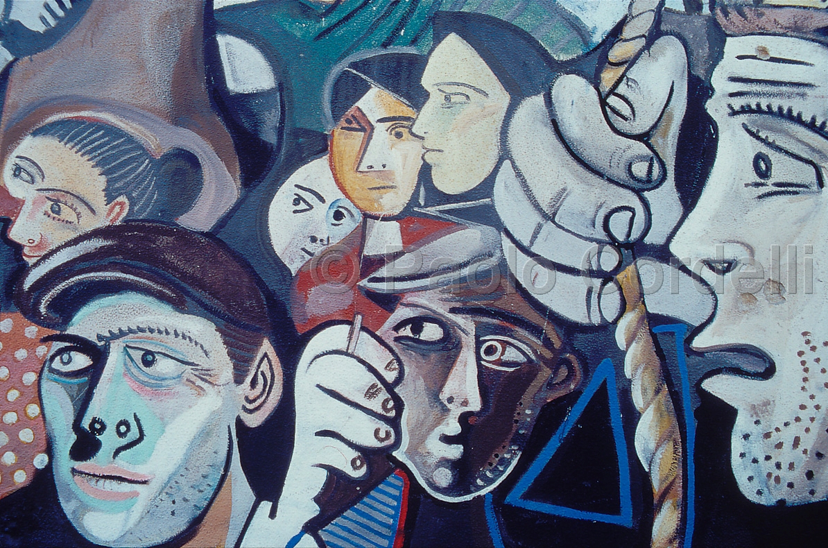 Wall painting, Orgosolo, Sardinia, Italy
 (cod:Sardinia 16)